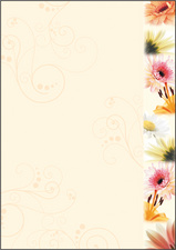 sigel Design-Papier, DIN A4, 90 g/qm, Motiv Flowerstyle