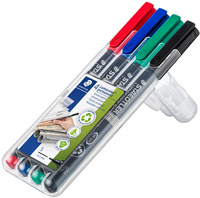 STAEDTLER Lumocolor Permanent-Marker 313S, 4er Etui