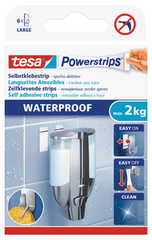 tesa Powerstrips Klebepads LARGE WATERPROOF, weiß