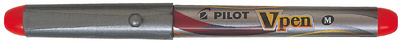 PILOT Einweg-Füllhalter V-Pen Silver, rot