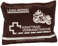 LEINA Kraftrad-Verbandtasche, Inhalt DIN 13167, schwarz
