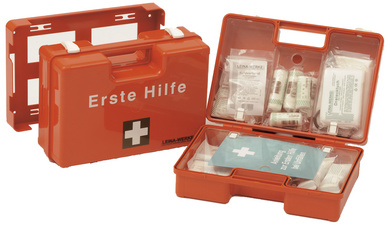 LEINA Erste-Hilfe-Koffer MAXI, Inhalt DIN 13169, orange
