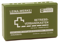 LEINA Betriebsverbandkasten, Inhalt DIN 13157, grün