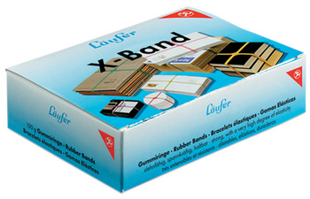Läufer X-Band im Karton - 500 g, 250 x 25 mm, bunt sortiert