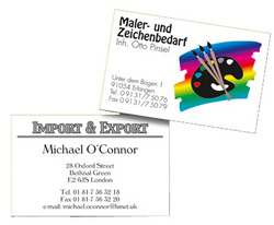 sigel Visitenkarten 3C, 85 x 55 mm, 250 g/qm, hochweiß