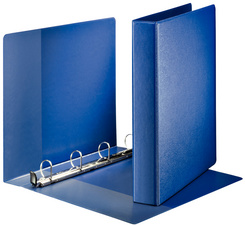 LEITZ Premium Ringbuch, DIN A4 Überbreite, blau, 4 D-Ring