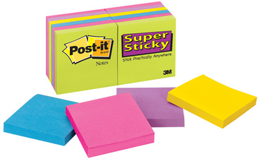 Post-it Haftnotizen Super Sticky Notes, 76 x 76 mm