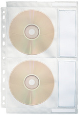 LEITZ CD-/DVD-Prospekthülle, für 4 CDs/DVDs, A4, PP, 0,20 mm