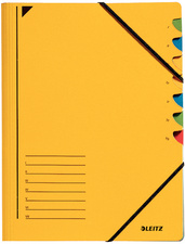 LEITZ Ordnungsmappe, DIN A4, Karton, 12 Fächer, gelb