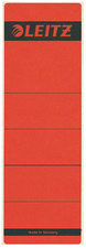 LEITZ Ordnerrücken-Etikett, 61 x 192 mm, kurz, breit, rot