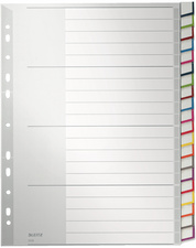 LEITZ Kunststoff-Register, blanko, A4 Überbreite, 20-teilig
