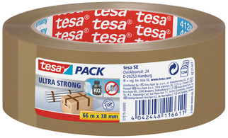 tesapack Verpackungsklebeband ultra strong, 38 mm x 66 m