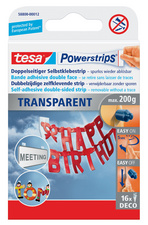 tesa Powerstrips DECO, transparent, Haltekraft: max. 0,2 kg