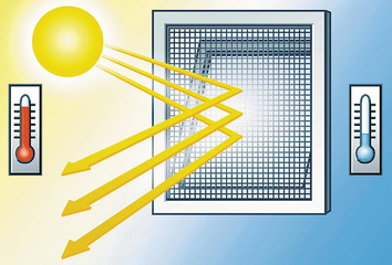 tesa Fliegengitter mit Sonnenschutz für Fenster