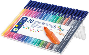 STAEDTLER Fasermaler triplus BRILLIANT COLOURS, 20er Etui