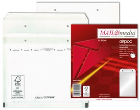 MAILmedia CD-Luftpolster-Versandtaschen, Typ CD, weiß, 14 g