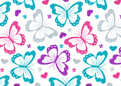 SUSY CARD Geschenkpapier Schmetterlinge gelb, auf Rolle