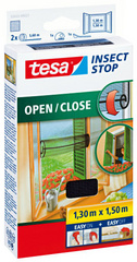 tesa Fliegengitter für Fenster OPEN/CLOSE, 1,30 m x 1,5 m