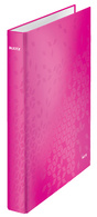 LEITZ Ringbuch WOW, DIN A4+, Hartpappe, pink-metallic