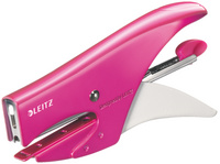 LEITZ Heftzange WOW, Heftleistung: 15 Blatt, pink-metallic