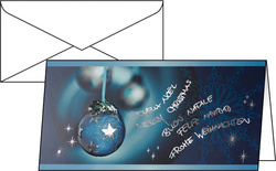 sigel Weihnachtskarte Christmas Glitter, DIN lang (2/3 A4)