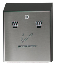 Rubbermaid Wandascher Smokers Station, schwarz / silber