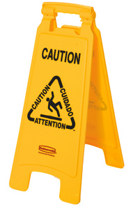Rubbermaid Warnschild Caution Wet Floor, mehrsprachig