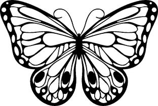 Marabu Silhouetten-Motivschablone Romantic Butterfly