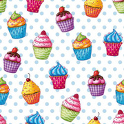 PAPSTAR Motivservietten Cupcakes, 330 x 330 mm