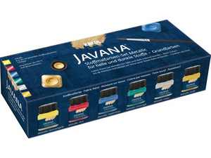 KREUL Textilfarbe JAVANA Metallic, Creativset 6 x 20 ml