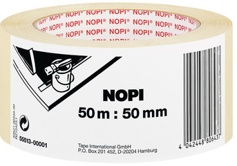 NOPI Maler Krepp Papierabdeckband, 50 mm x 50 m, beige