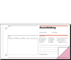 sigel Formularbuch Kurzbrief, 2/3 A4, 50 Blatt, SD / CFB