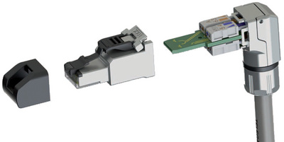 Telegärtner RJ45-Steckverbinder MFP8 Kat.6A 4x90 PROFINET