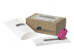 PLUS JAPAN Datenschutz-Rollstempel Standard, pink