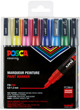 POSCA Pigmentmarker PC-3M, 8er Box, Pastell