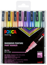 POSCA Pigmentmarker PC-3M, 8er Box, Pastell