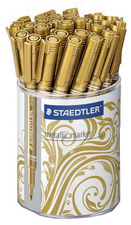 STAEDTLER Permanent-Marker Metallic, gold, 30er Display