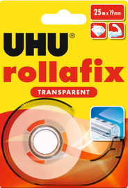 UHU Klebefilm rollafix transparent, 19 mm x 25 m