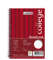 LANDRÉ Notebook college DIN A6, 160 Blatt, kariert