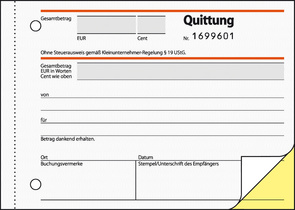 sigel Formularbuch Rechnungen für Kleinunternehmer