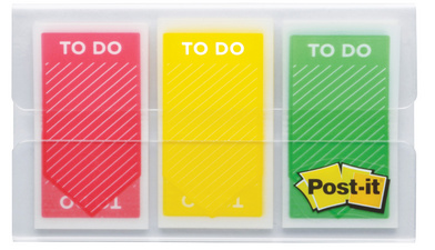 Post-it Haftstreifen Index ToDo, 25,4 x 43,2 mm, 3-farbig