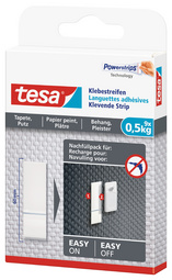 tesa Powerstrips Klebestreifen für Tapete/Putz, transparent