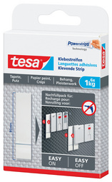 tesa Powerstrips Klebestreifen für Tapete/Putz, transparent