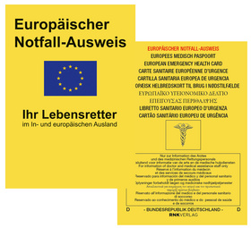RNK Europäischer Notfallausweis, 105 x 75 mm, im Display