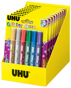 UHU Glitzerkleber Glitter Glue Original, 10er Display