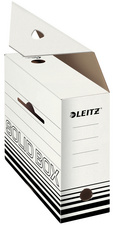 LEITZ Archiv-Schachtel Solid, weiß/hellrot, (B)100 mm