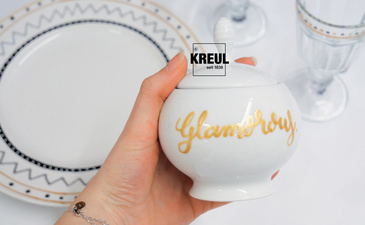 KREUL Glass & Porcelain Pen Metallic, perlmutt-weiß
