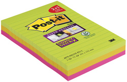 Post-it Super Sticky Notes, 101 x 101 mm, liniert, Pack 8+4