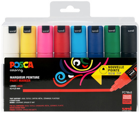 POSCA Pigmentmarker PC-7M, 8er Etui