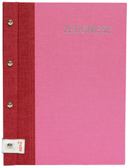 ROTH Zeugnismappe Bicolor mit Buchschrauben, rot / pink